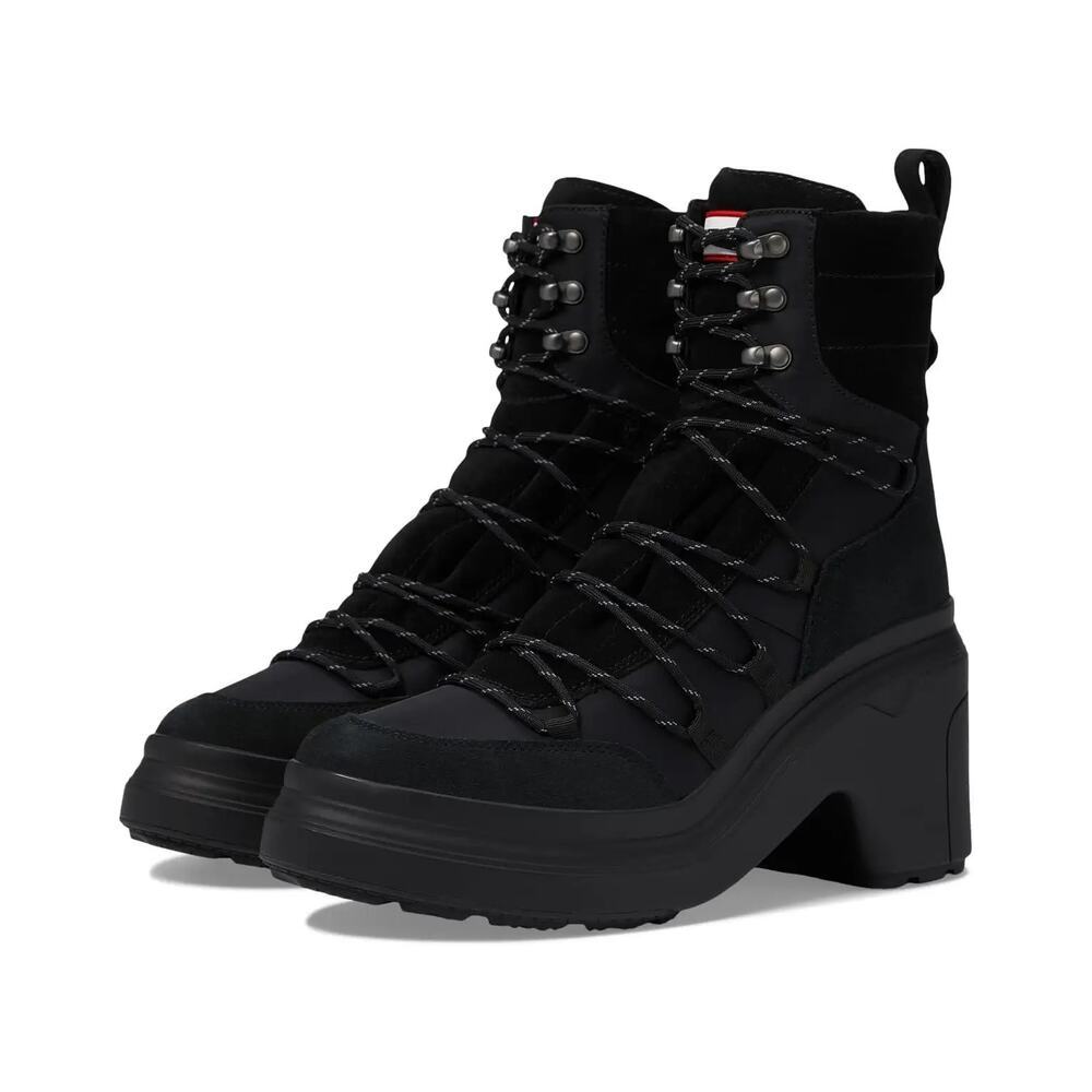 NWT Hunter Womens Discoverer Mid Lace-UP Leather Heel Boot - Picture 12 of 14